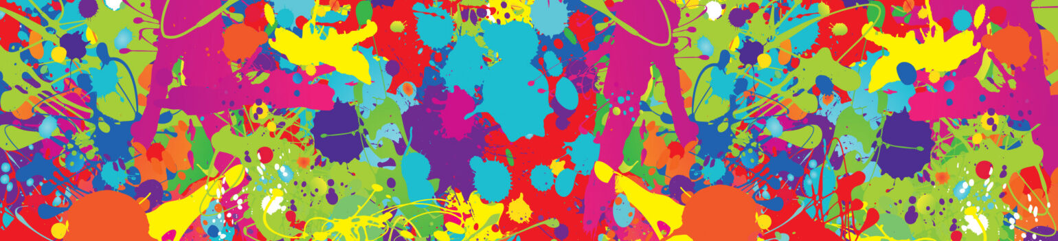 Abstract multicolor paint splatter pattern