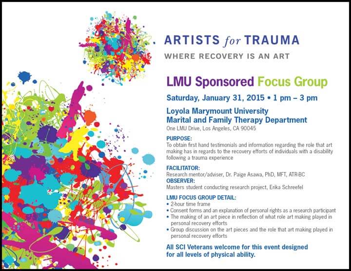 A flyer for an event with the lmu sponsored focus group.