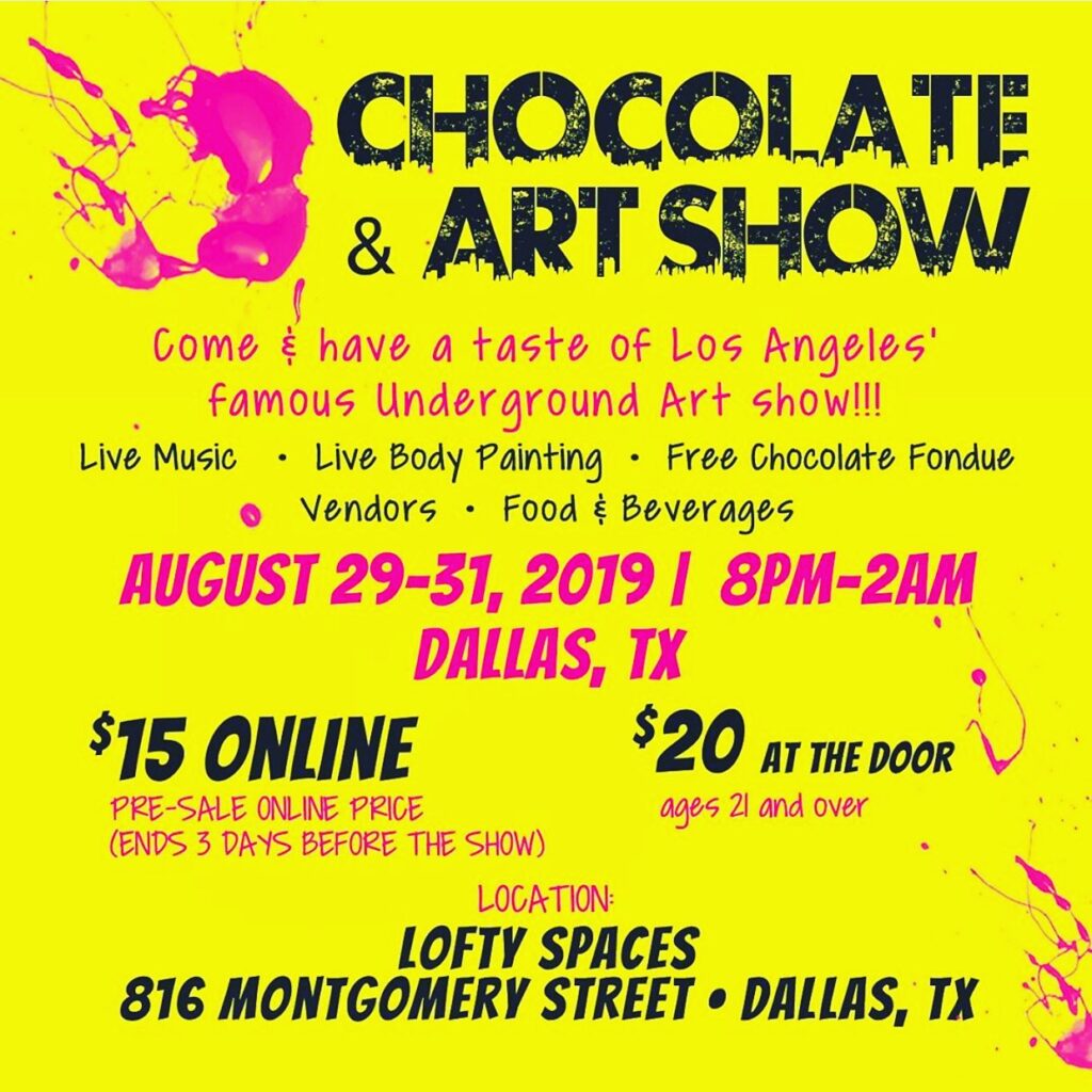 Artists for Trauma Chocolate & Art Show in Dallas, Texas