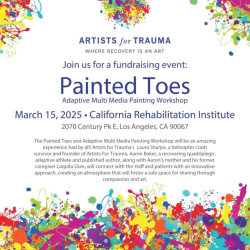 Colorful flyer for a painting workshop event.