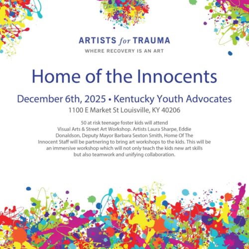 Colorful event poster for art workshop.